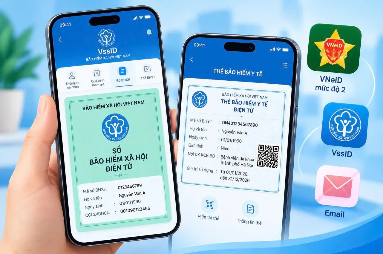 Sổ bảo hiểm xã hội, thẻ bảo hiểm y tế chuyển sang bản điện tử: 5 điều người lao động cần biết