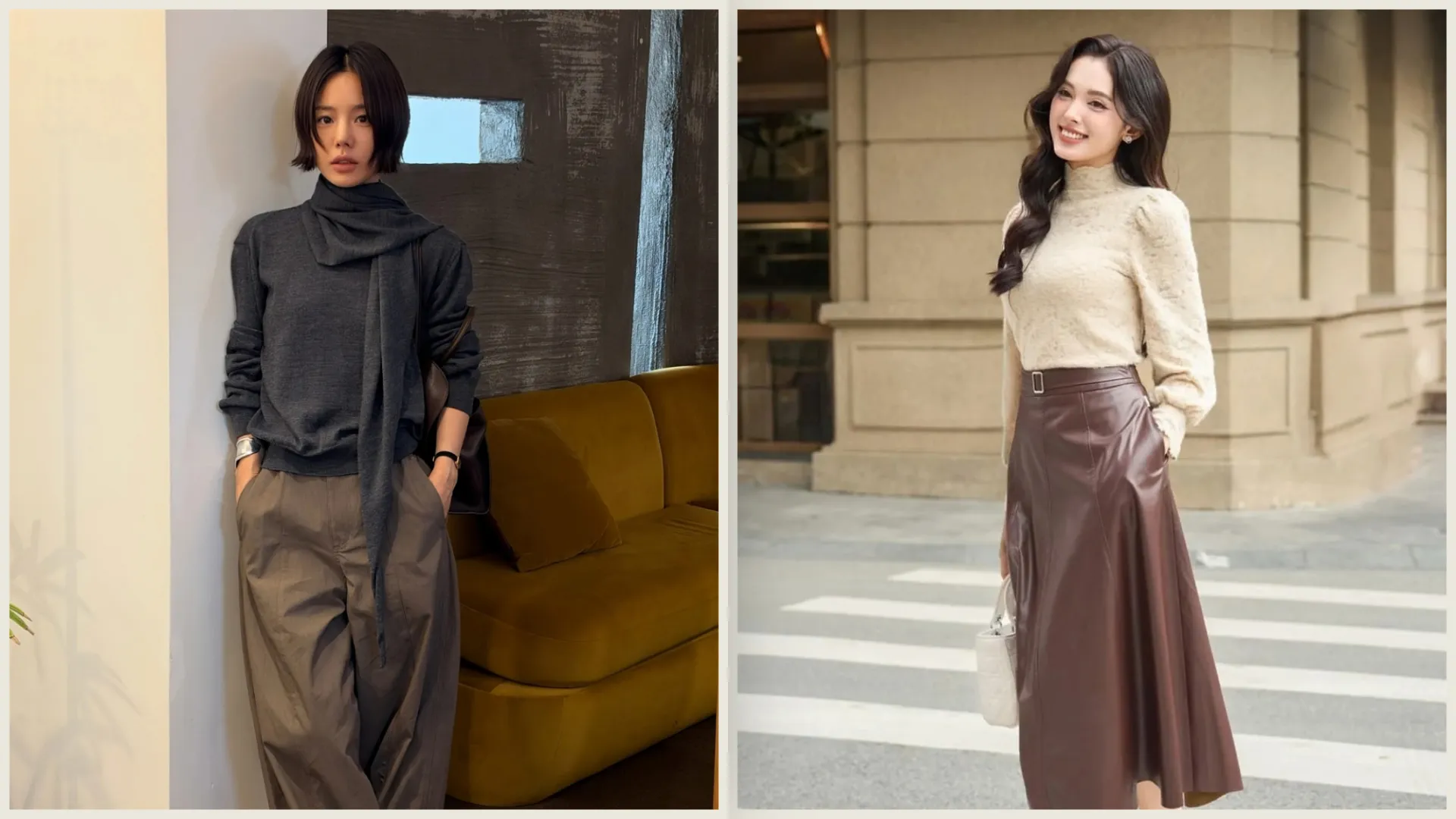 4 cách phối áo cổ cao giúp nàng trẻ trung, thanh lịch ngày giao mùa
