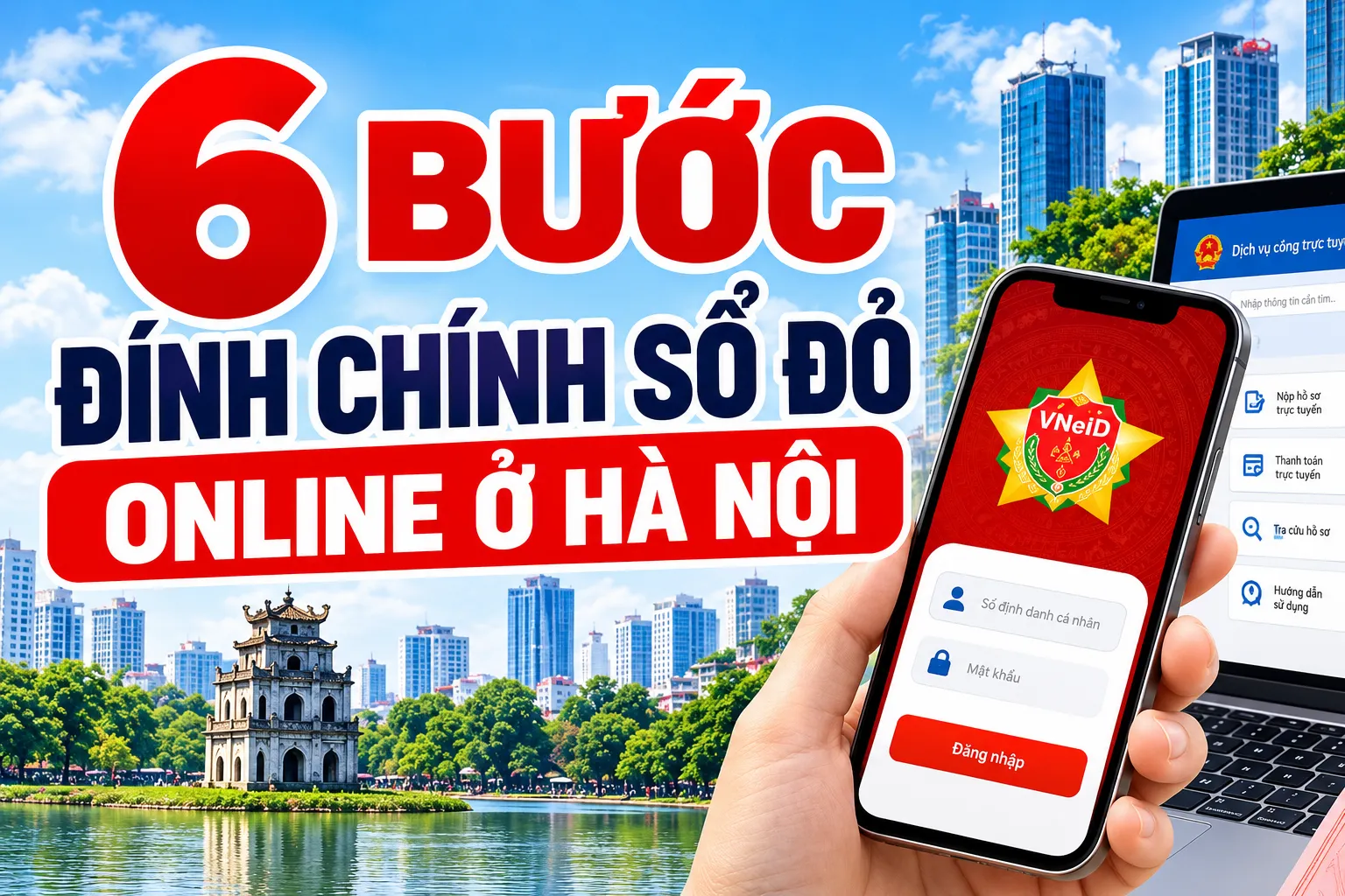 Hà Nội triển khai thủ tục đính chính sổ đỏ online: Làm theo 6 bước này để nộp hồ sơ