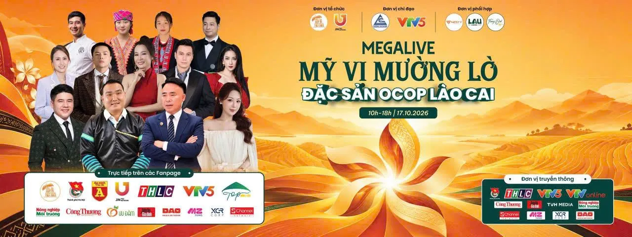 Hơn 40 sản phẩm OCOP tỉnh Lào Cai trong Mega livestream “Mỹ vị Mường Lò” của VTV5