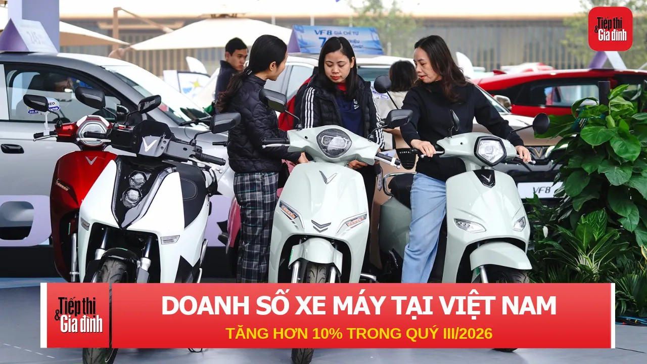 Doanh số xe máy Việt Nam tăng hơn 10% trong quý III/2026