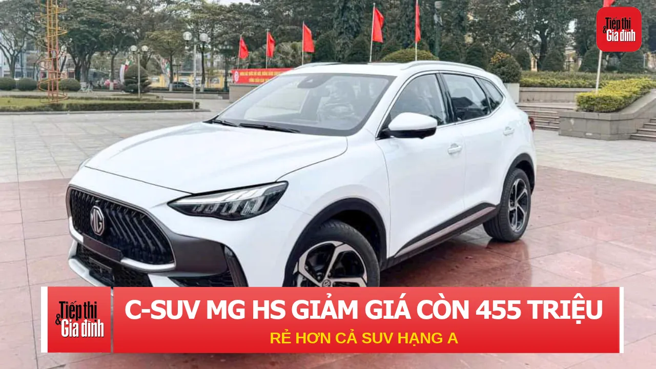 C-SUV MG HS giảm giá còn 455 triệu đồng, rẻ hơn nhiều SUV hạng A