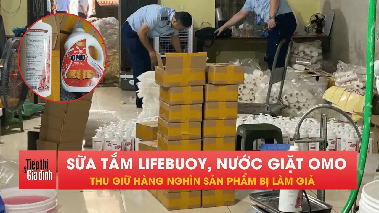 Hà Nội phát hiện kho hàng nghi giả OMO, Lifebuoy gần 600 triệu