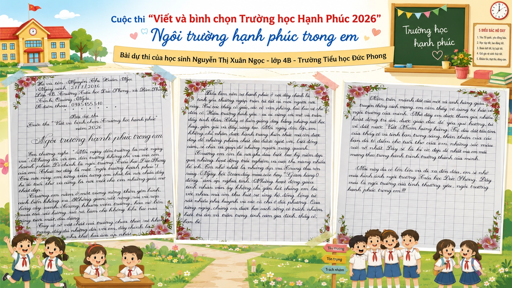 Ngôi trường hạnh phúc trong em