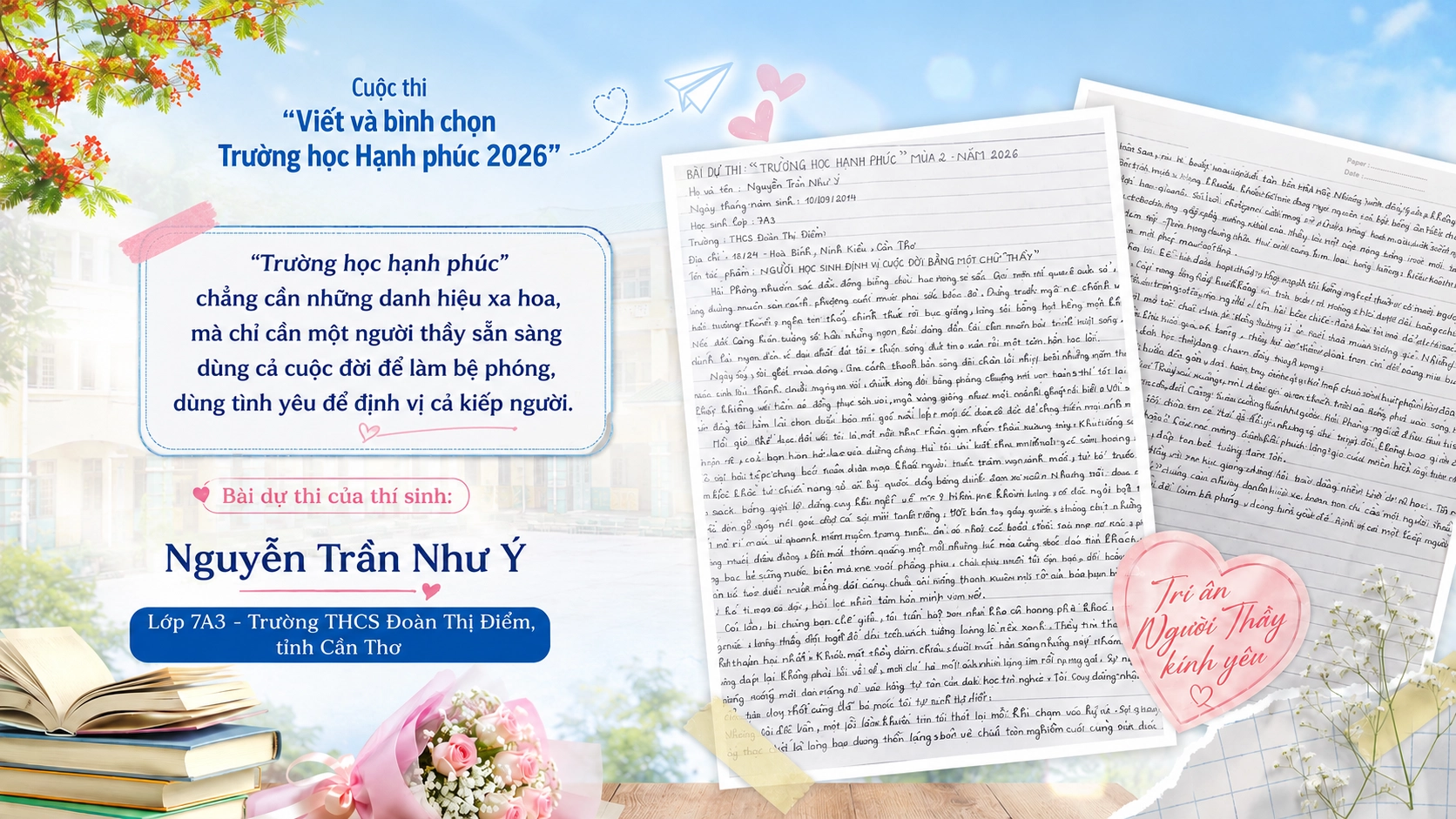 Người học sinh định vị cuộc đời bằng một chữ 'Thầy'