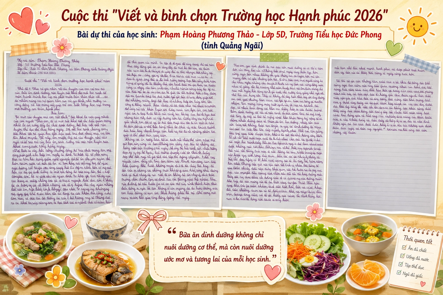 Bữa ăn dinh dưỡng – Món quà yêu thương của gia đình