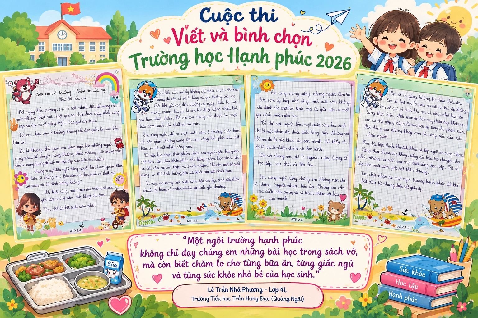Bữa ăn ở trường - Niềm tin của mẹ, nụ cười của em