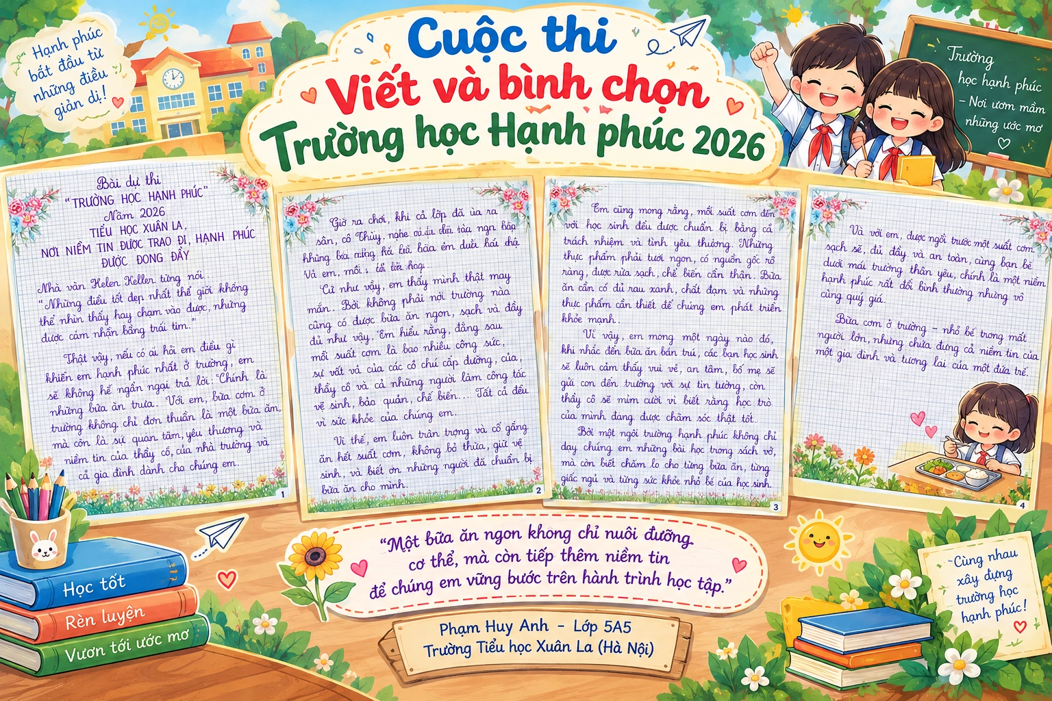 Tiểu học Xuân La - Nơi hạnh phúc được trao đi, tình yêu được đong đầy