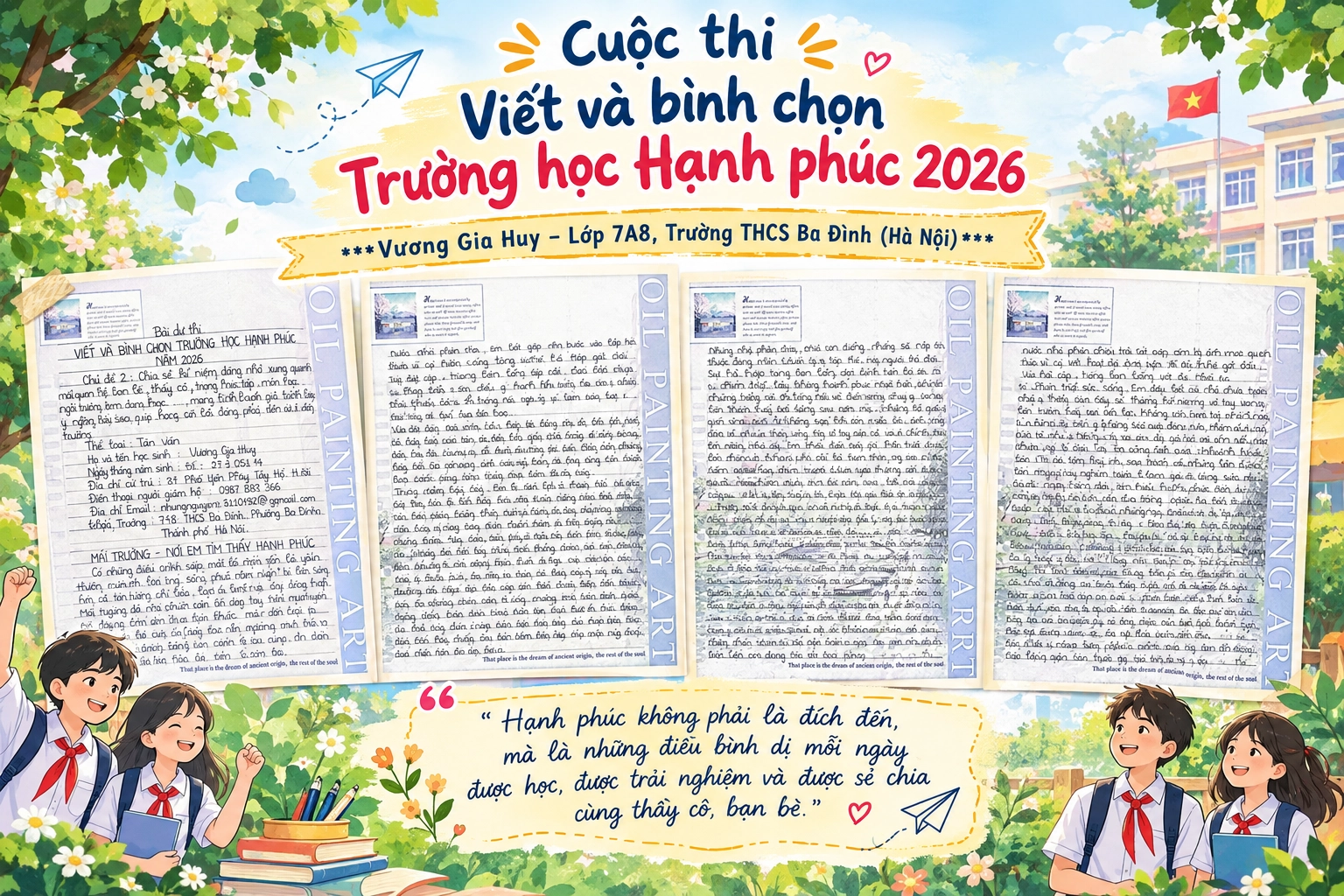 Mái trường - nơi em tìm thấy hạnh phúc