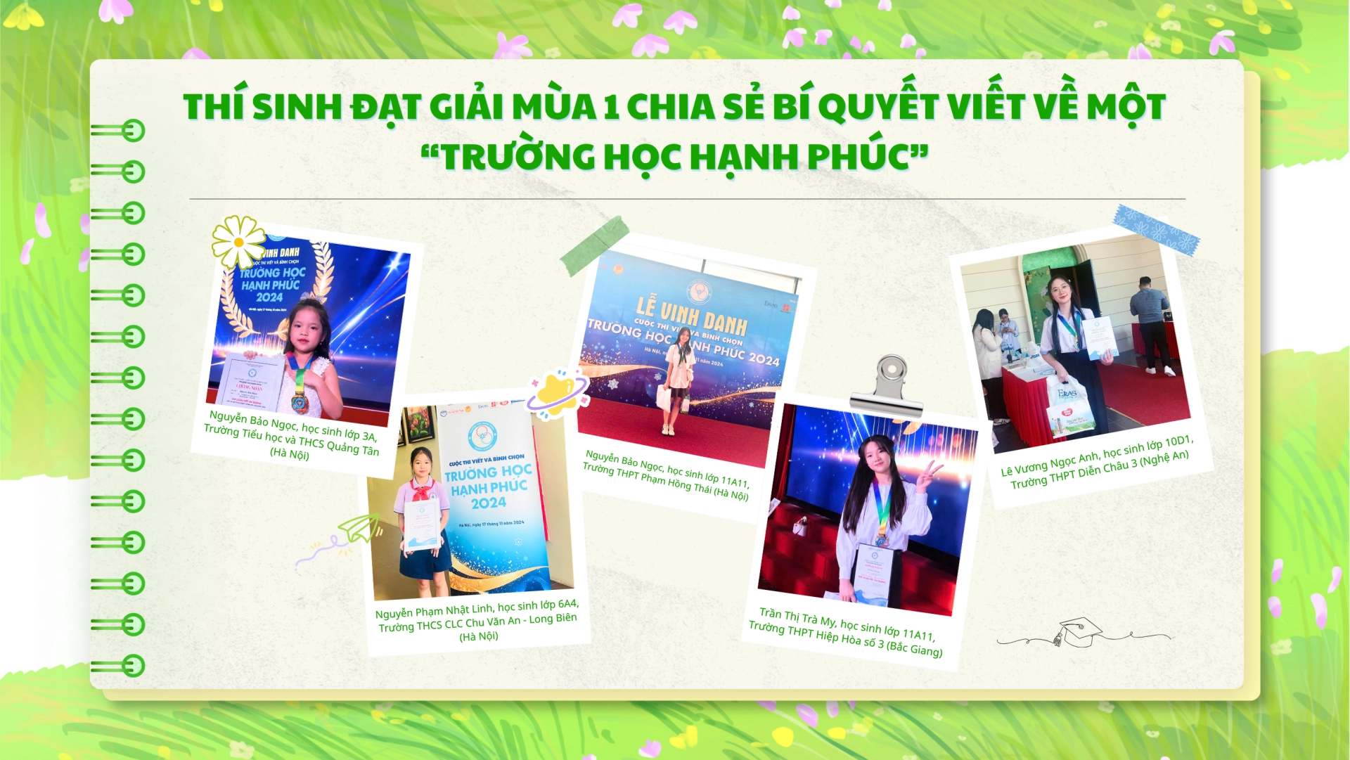 Từ trải nghiệm đến trang viết: Thí sinh đoạt giải mùa 1 bật mí cách kể chuyện “Trường học hạnh phúc”