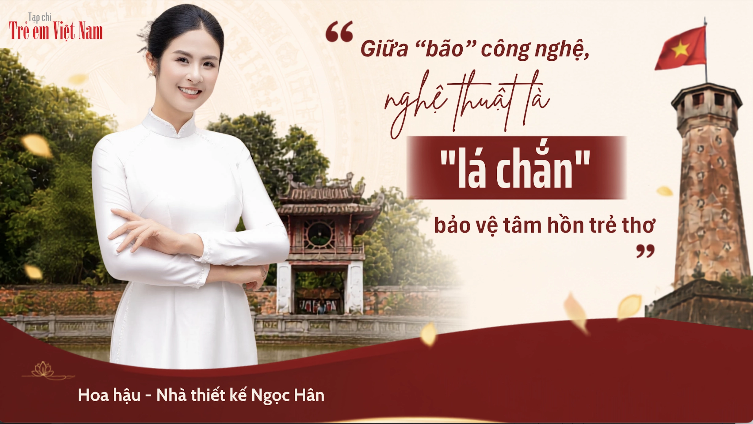 Hoa hậu Ngọc Hân: Nghệ thuật là “chiếc neo” giữ trẻ em không lạc giữa thế giới số