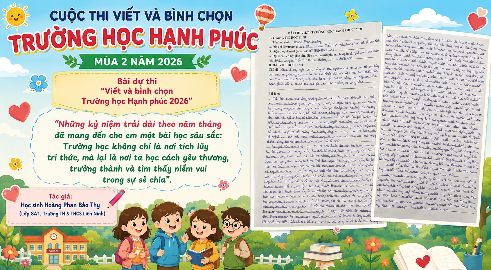 Kỷ niệm thanh xuân dưới mái trường TH&THCS Liên Ninh: Từ những giờ học đong đầy yêu thương