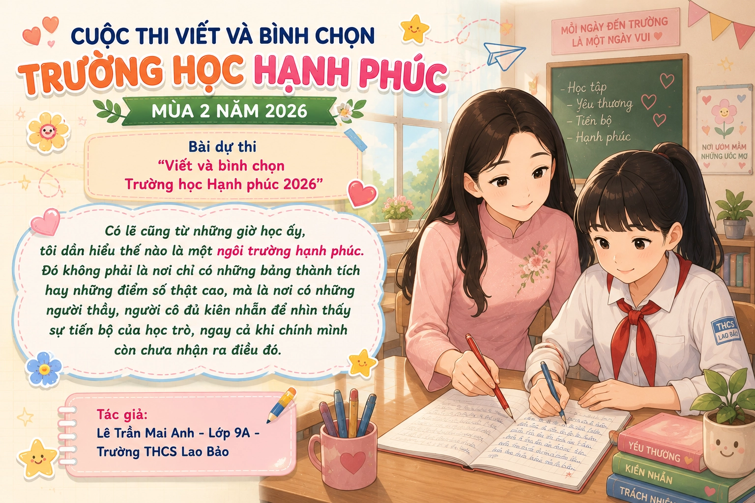 Tình yêu thương của thầy cô là điểm tựa để học sinh tin vào chính mình