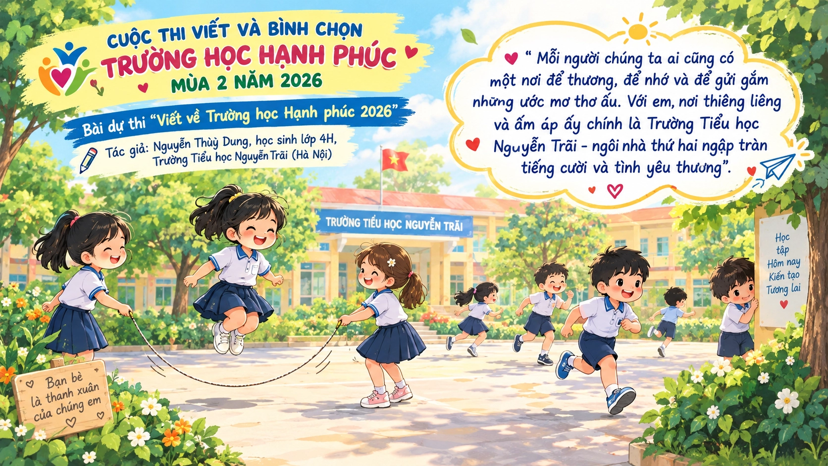 Ngôi trường hạnh phúc được xây từ những điều nhỏ bé