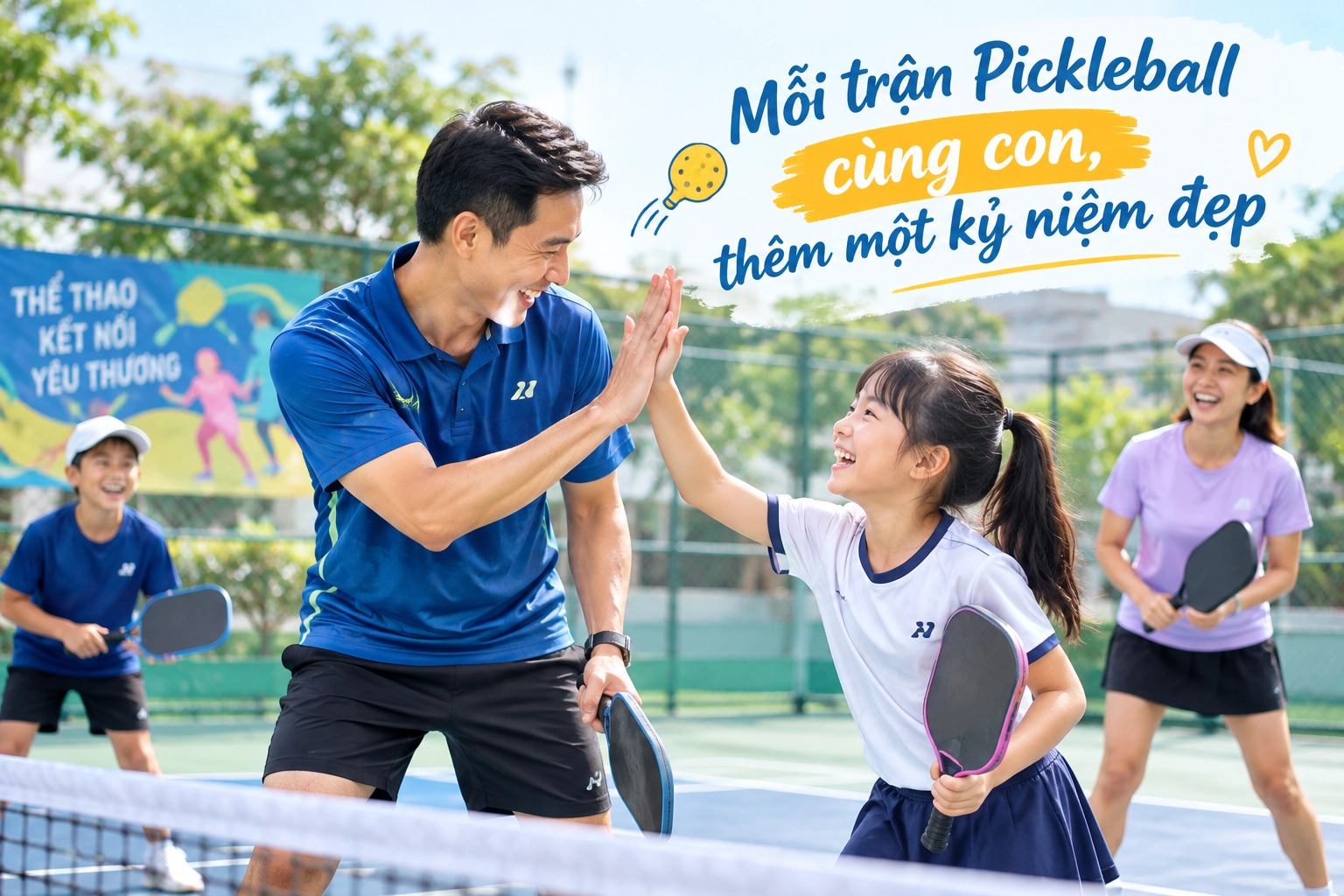 Mỗi trận Pickleball cùng con, thêm một kỷ niệm đẹp
