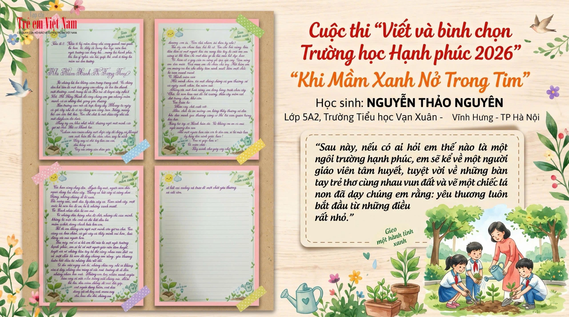 Khi mầm xanh nở trong tim