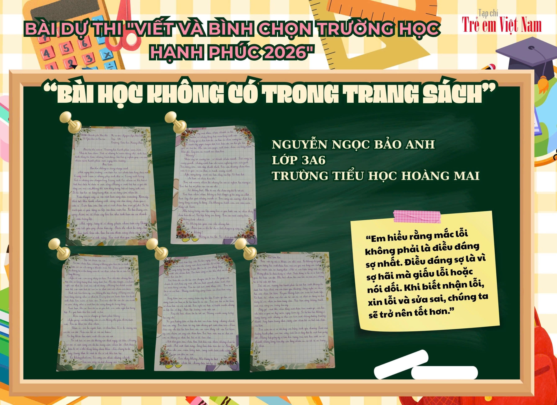 Bài học không có trong trang sách