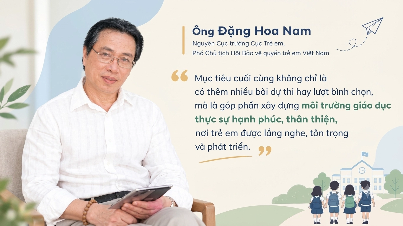 Nguyên Cục trưởng Cục Trẻ em: Muốn học sinh hạnh phúc, thầy cô cũng phải hạnh phúc