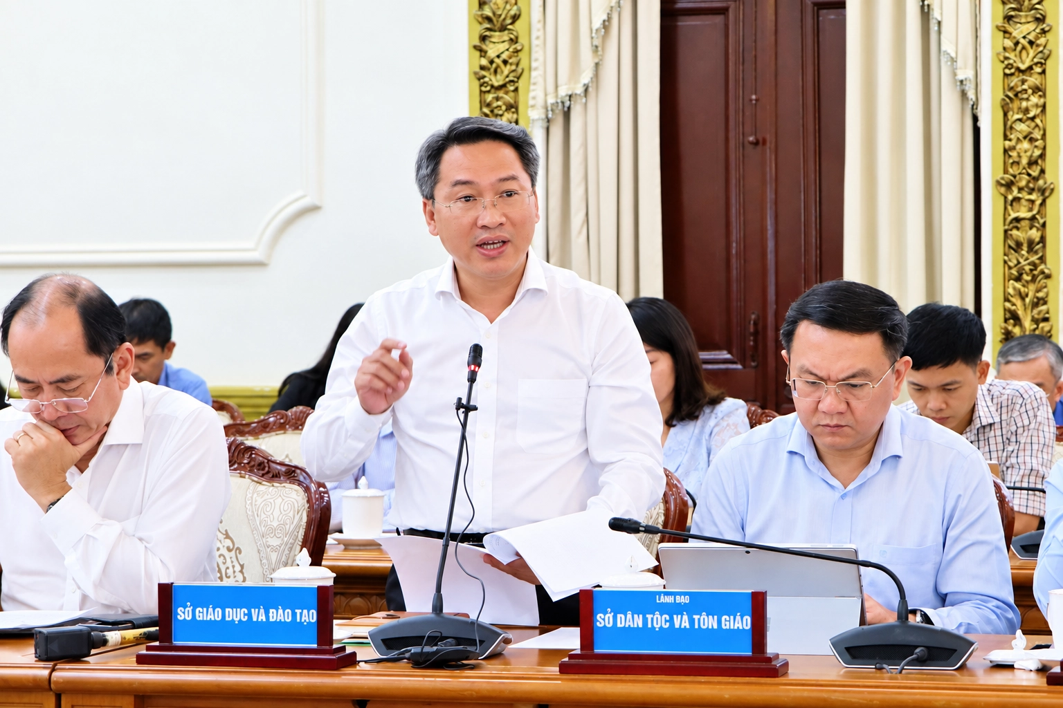 Trường THPT Trần Khai Nguyên là điểm cầu chính tổ chức Lễ khai giảng năm học mới