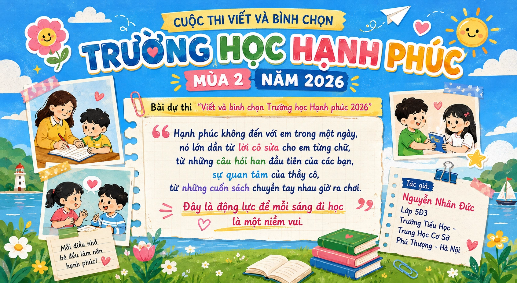 Hạnh phúc lớn dần trong em