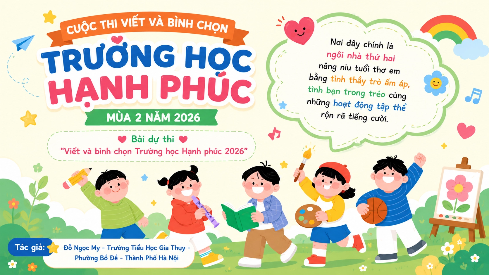 Biết ơn tình cô, nghĩa bạn dưới mái trường Gia Thuỵ
