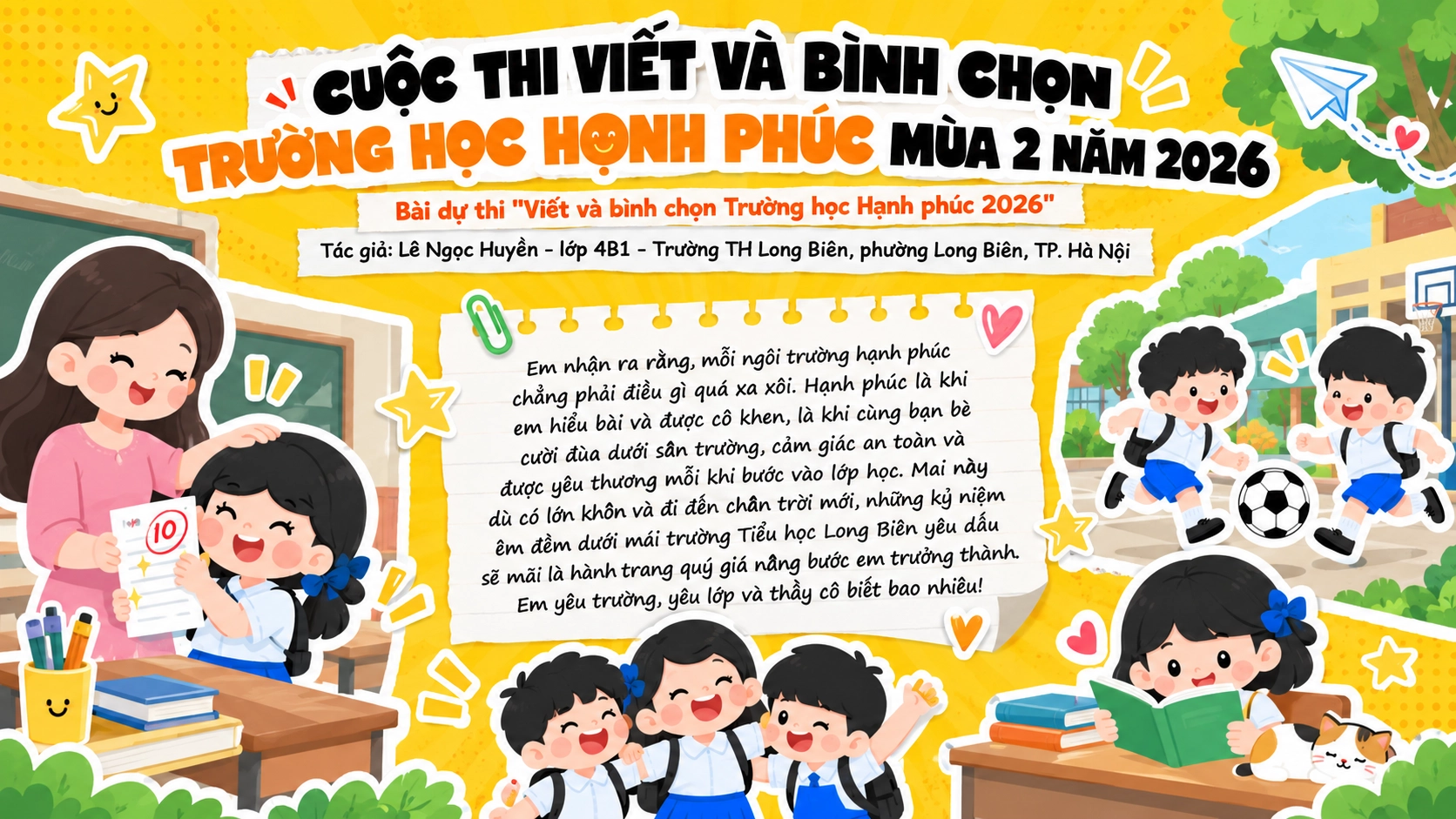 Mái trường Long Biên - Ngôi nhà thứ hai mến yêu