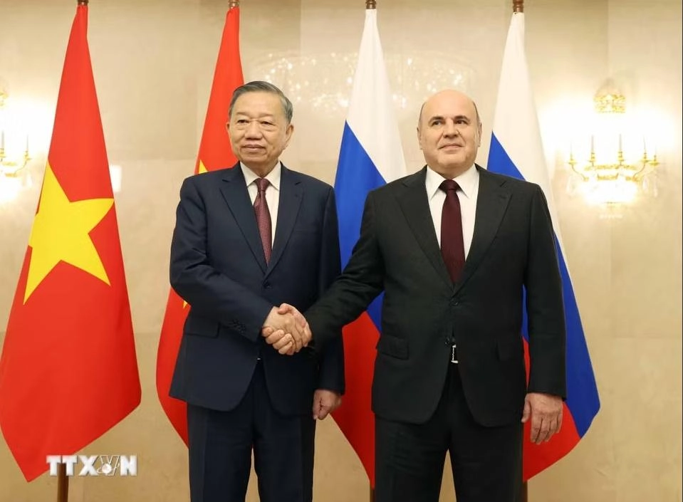Tổng Bí thư, Chủ tịch nước Tô Lâm hội kiến Thủ tướng Nga Mikhail Mishustin
