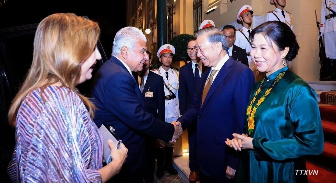 [Ảnh] Tổng Bí thư, Chủ tịch nước và Phu nhân chủ trì tiệc chiêu đãi chào mừng Tổng thống Panama và Phu nhân