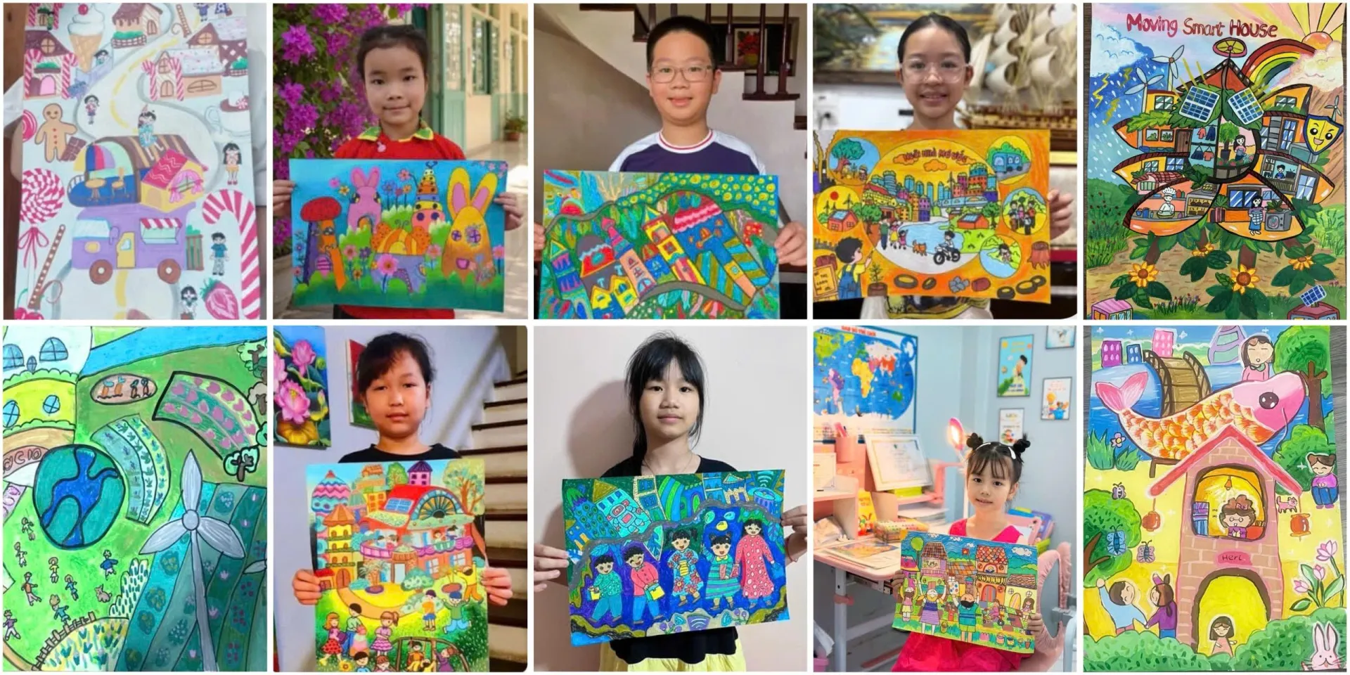 Top 10 tác phẩm được yêu thích nhất cuộc thi “Ngôi nhà mơ ước 2026” trên Diễn đàn trẻ em Việt Nam