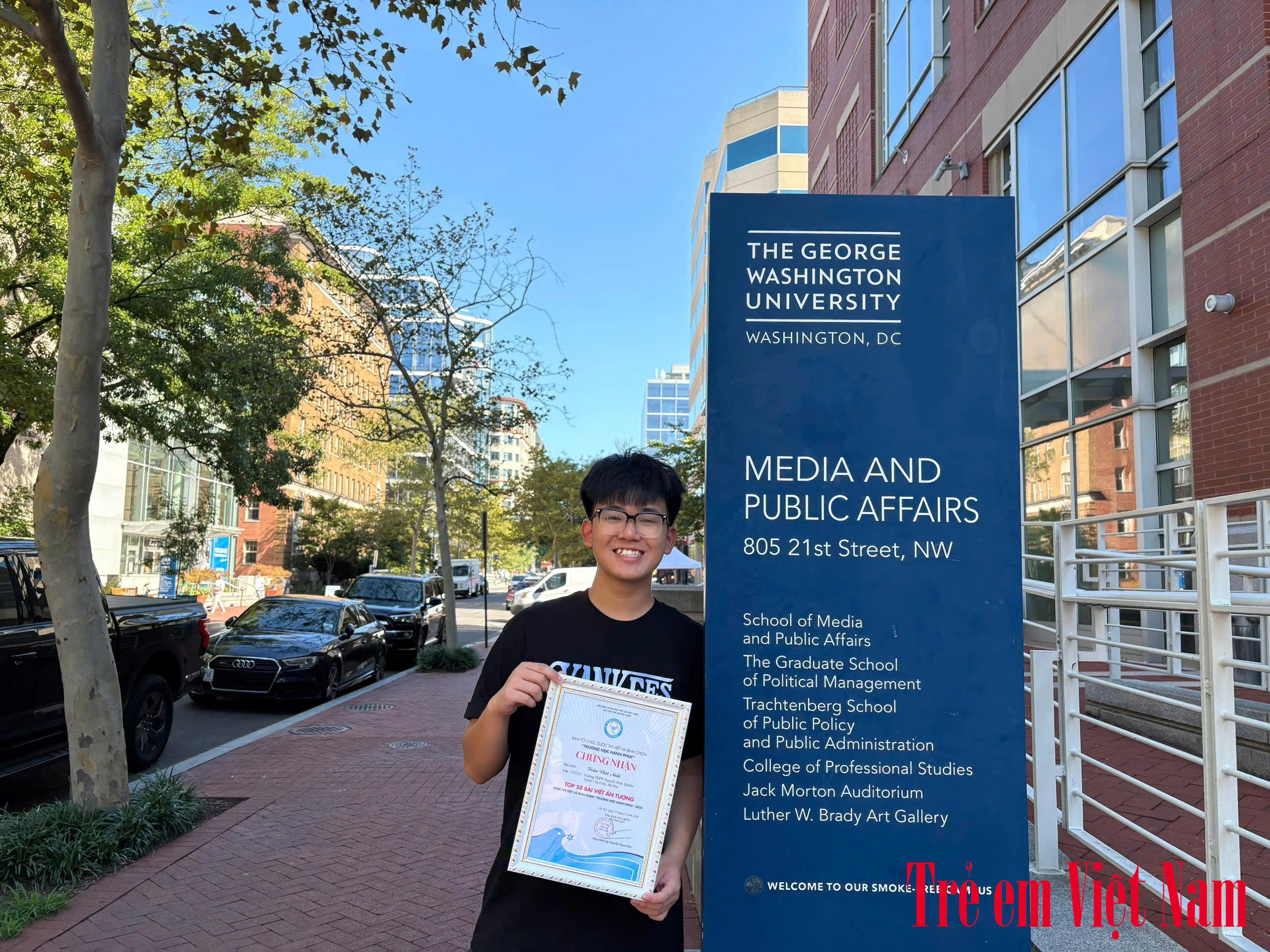 Du học sinh Đại học George Washington từng đạt Top 50 “Trường học hạnh phúc” và ước mong cống hiến vì trẻ em
