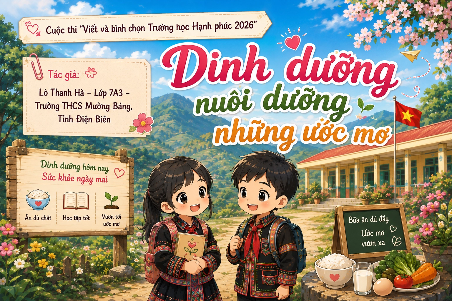 Bữa ăn dinh dưỡng - Hành trình vươn lên của học sinh vùng cao