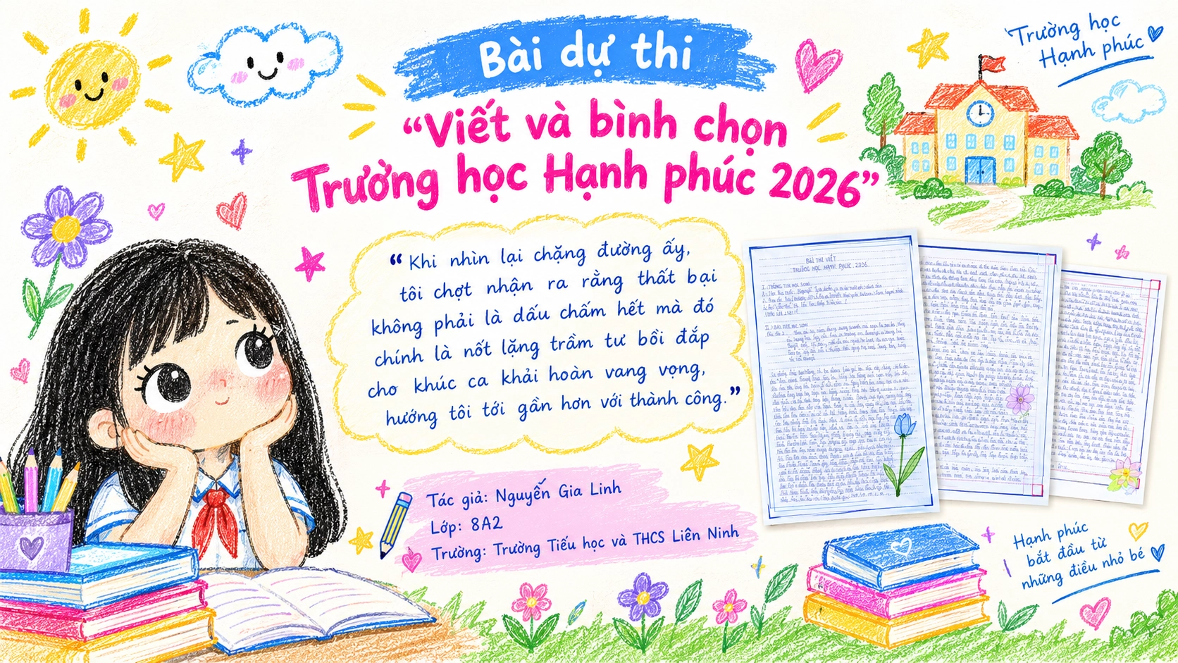 Hạnh phúc từ những ngày tháng dưới mái trường