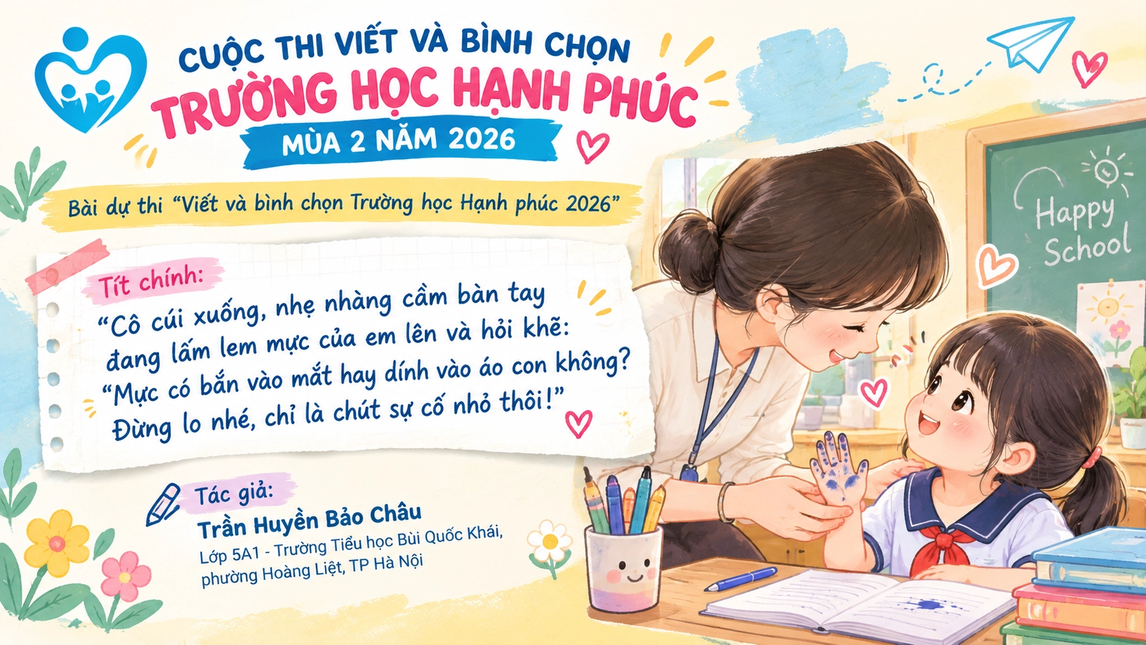 Vết mực tím và bài học yêu thương
