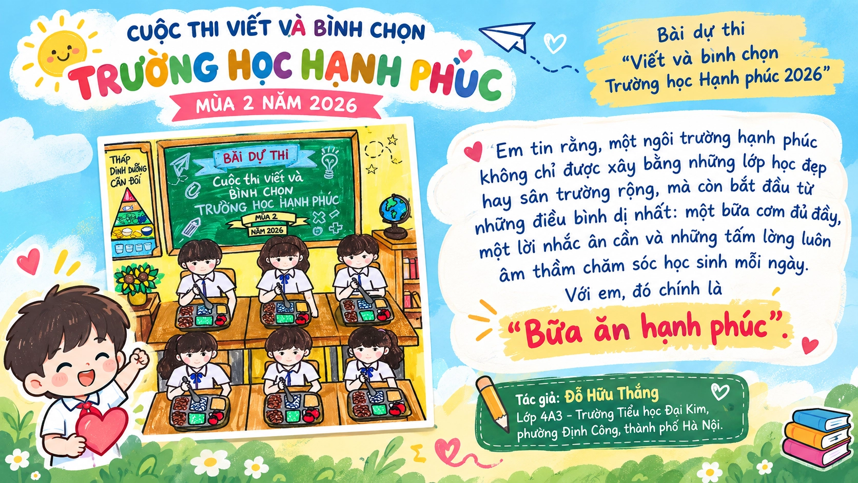 Phía sau một khay cơm