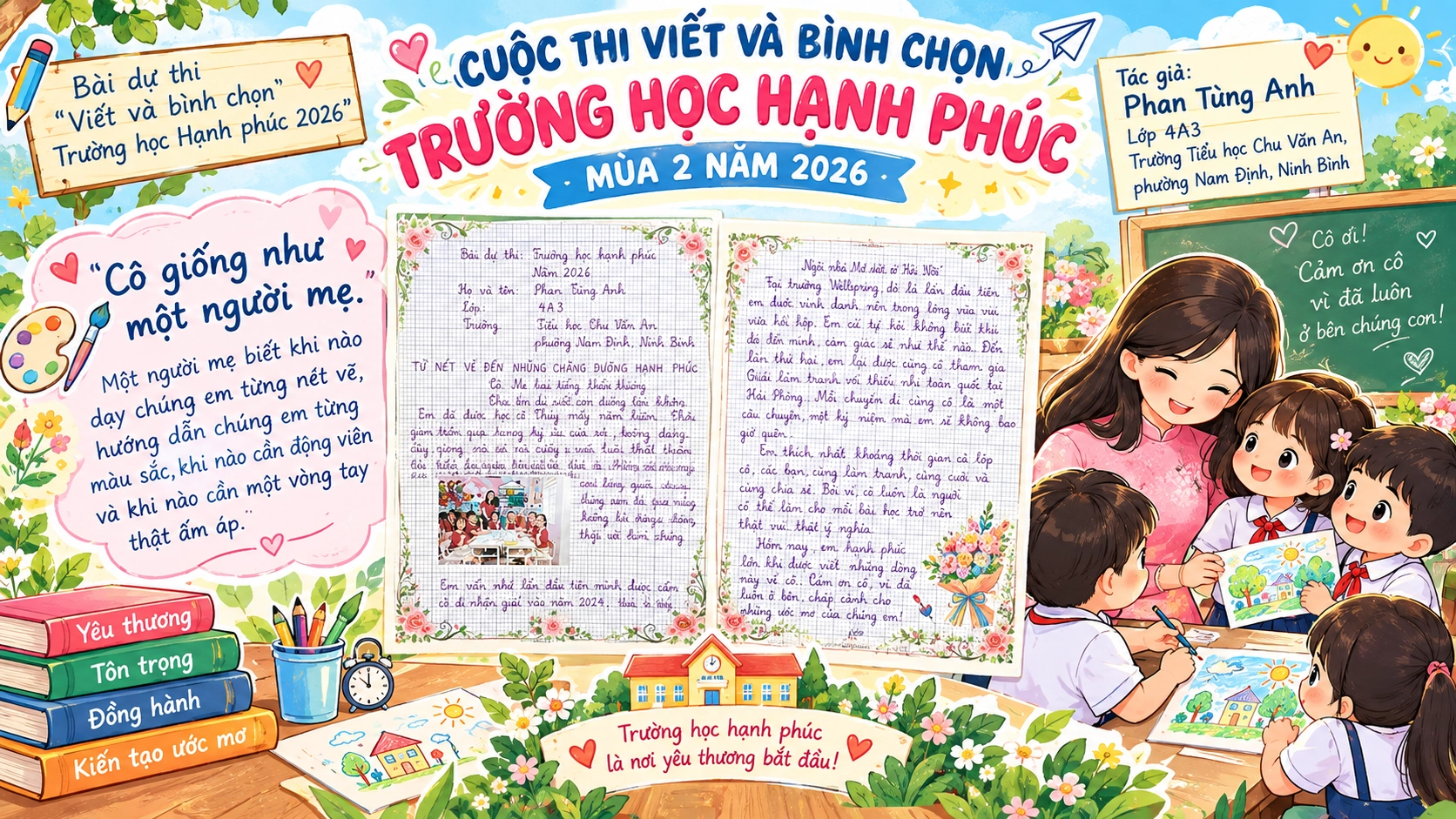 Từ nét vẽ đến những chặng đường hạnh phúc
