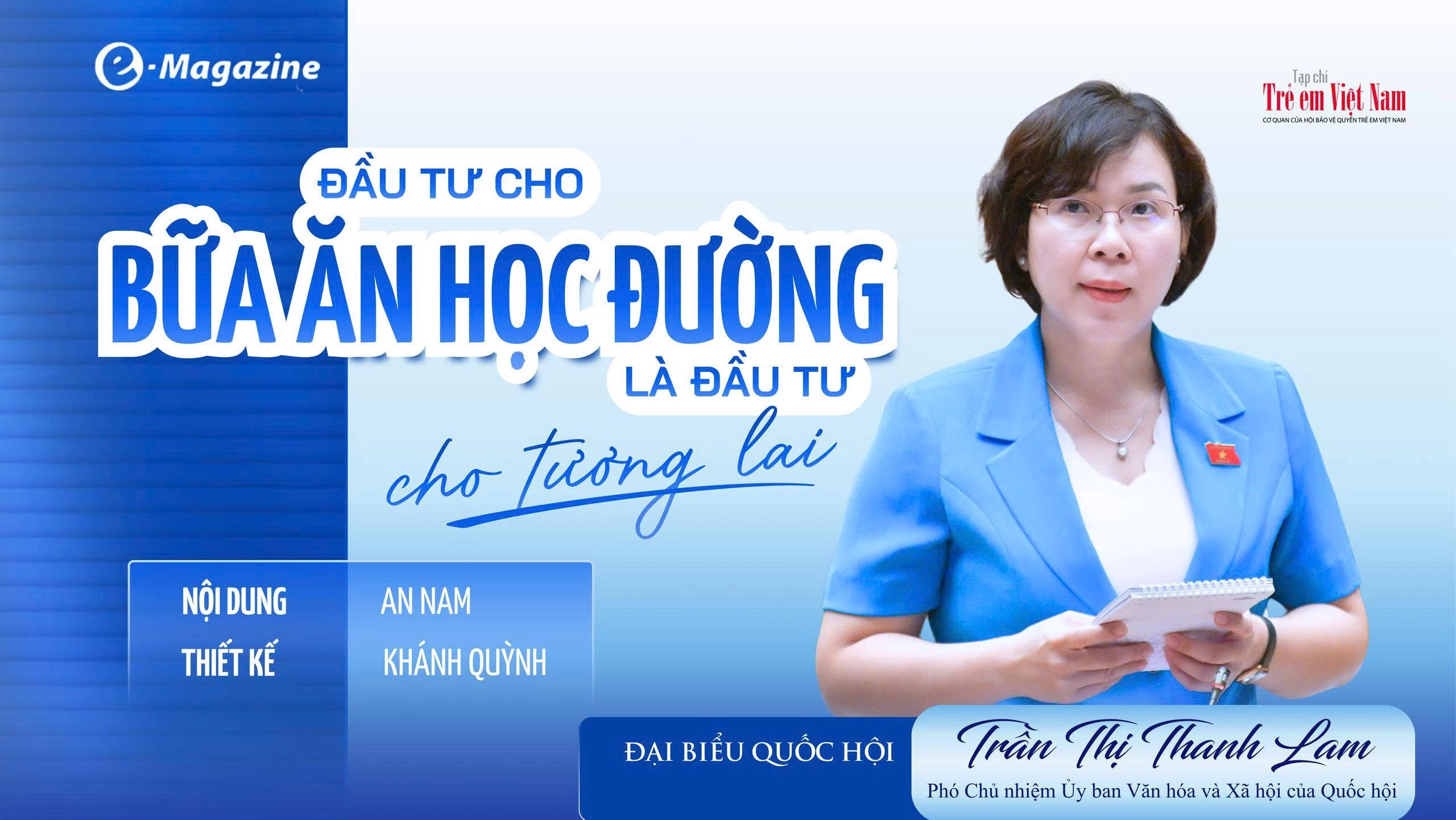 Đại biểu Quốc hội Trần Thị Thanh Lam: Dinh dưỡng học đường phải song hành với an toàn thực phẩm