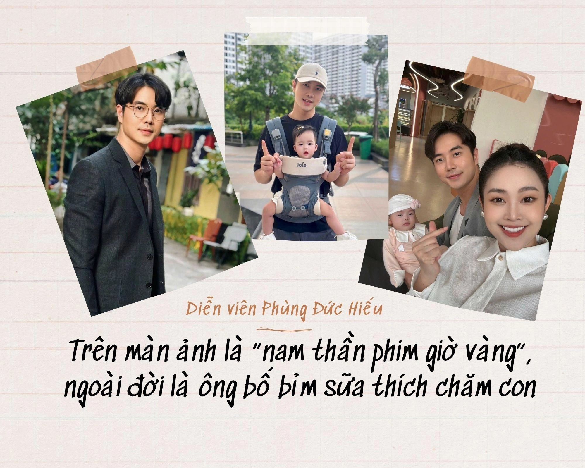 Rũ bỏ vẻ nam thần trên sóng giờ vàng, Phùng Đức Hiếu chăm con cực chuẩn