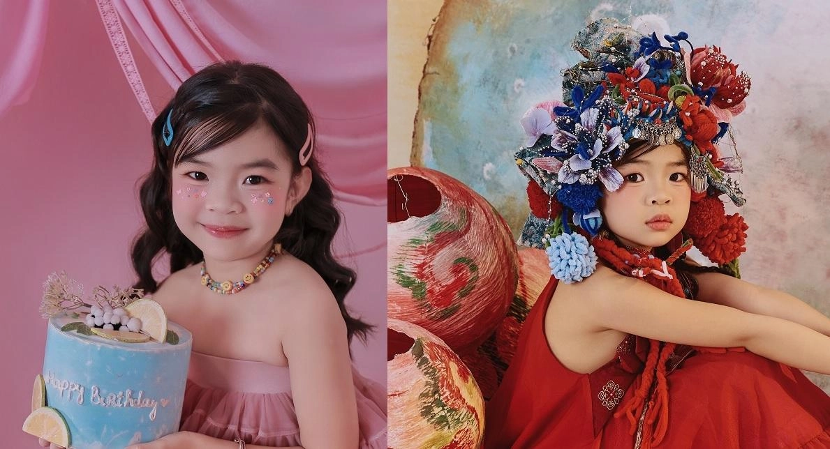 Con gái Trung Ruồi khoe vẻ đáng yêu, thần thái chuẩn mẫu nhí