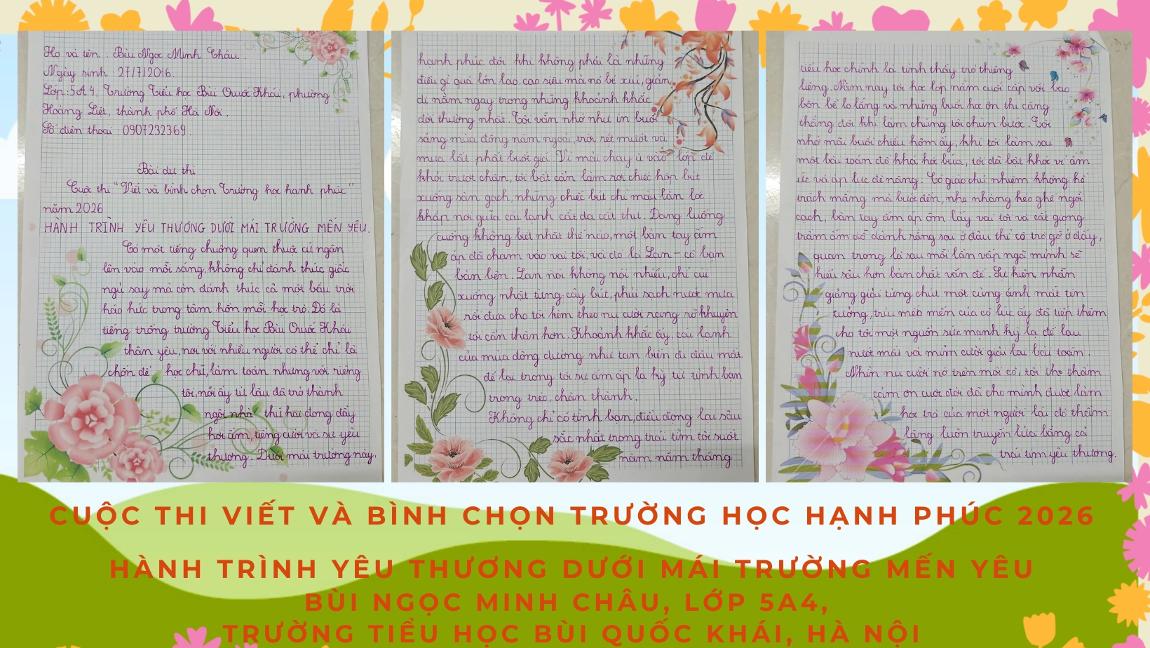 Hành trình yêu thương dưới mái trường mến yêu