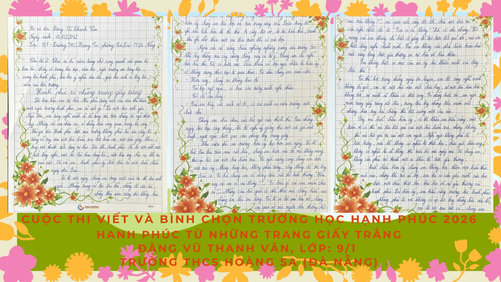 Hạnh phúc từ những trang giấy trắng