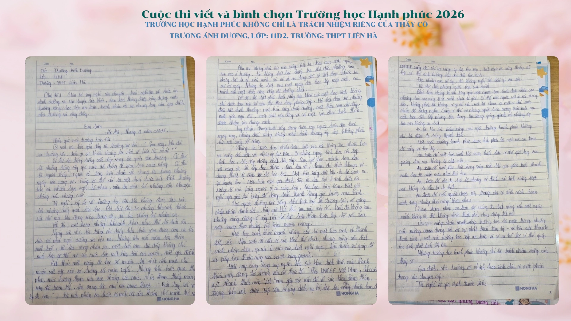Trường học hạnh phúc không chỉ là trách nhiệm riêng của thầy cô