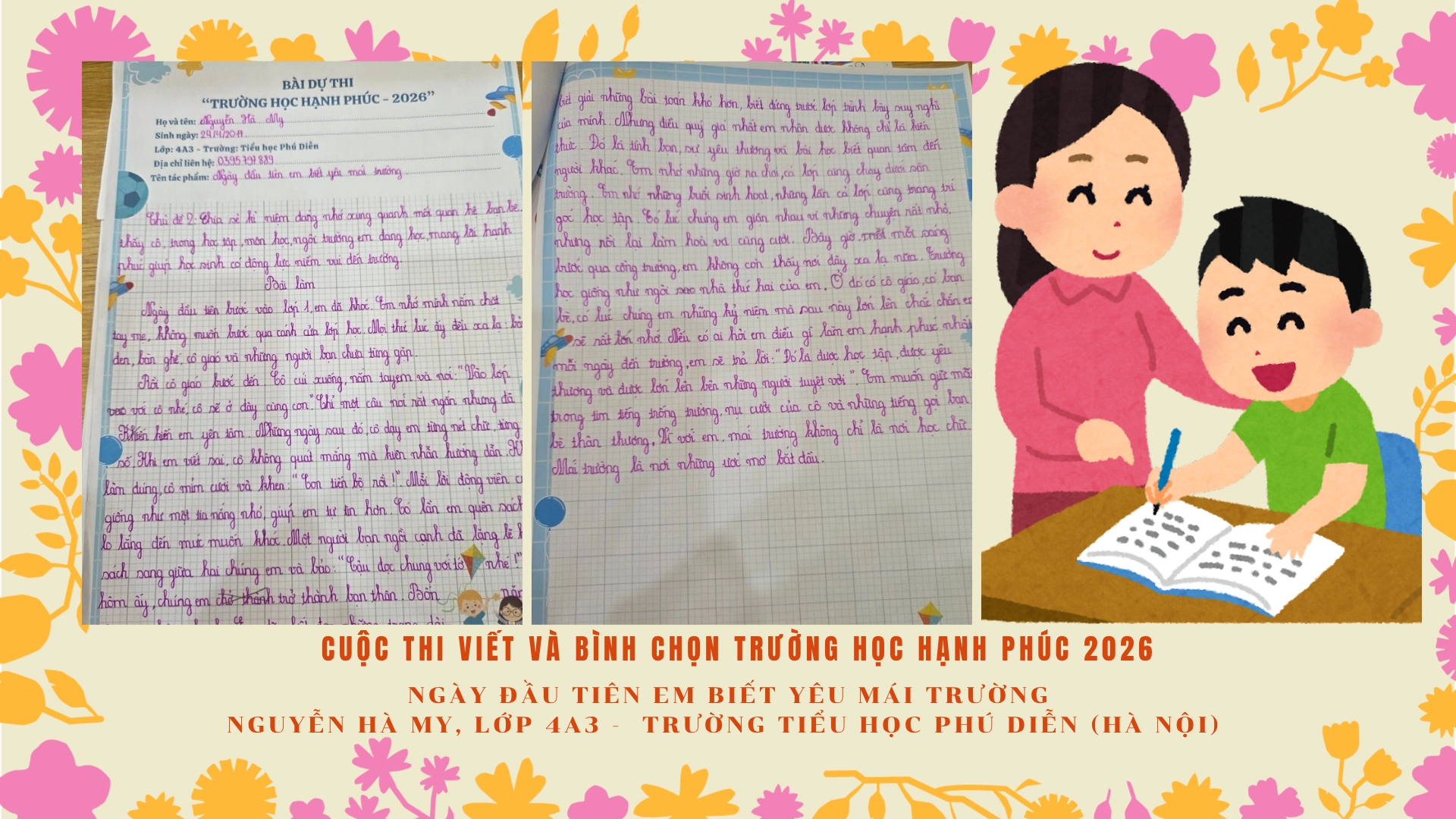 Ngày đầu tiên em biết yêu mái trường