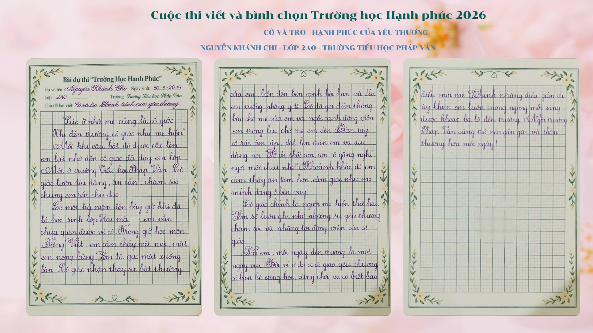 Cô và trò - Hạnh phúc của yêu thương