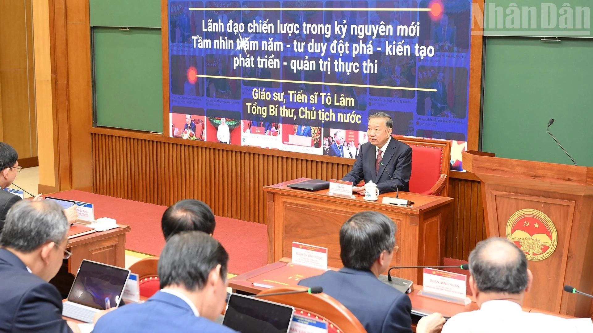 [Ảnh] Tổng Bí thư, Chủ tịch nước Tô Lâm truyền đạt chuyên đề với học viên Lớp bồi dưỡng, cập nhật kiến thức đối với Ủy viên Ban Chấp hành Trung ương Đảng khóa XIV