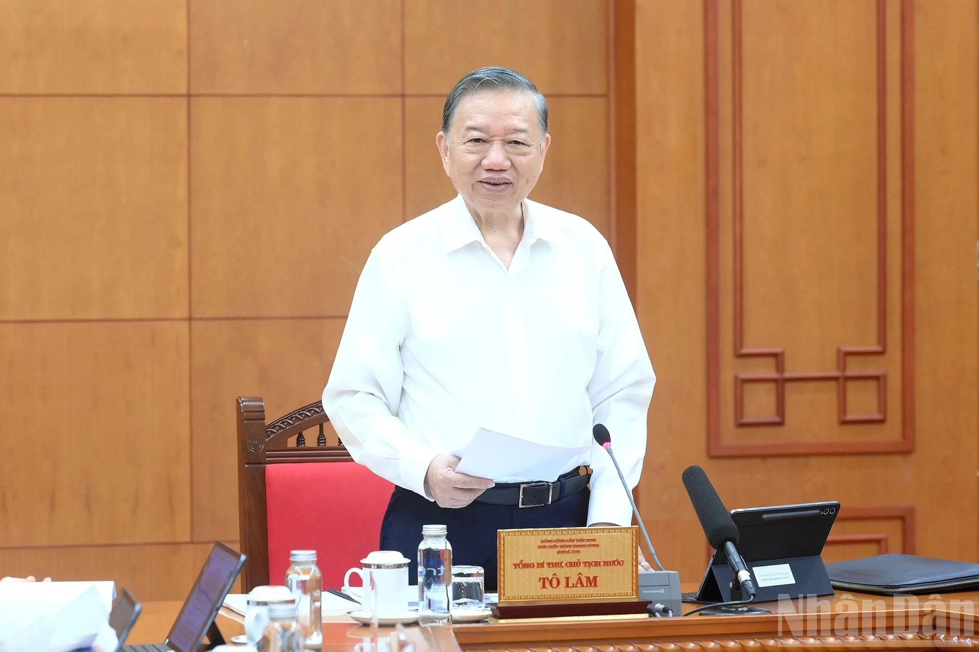 [Ảnh] Tổng Bí thư, Chủ tịch nước Tô Lâm làm việc với các cơ quan liên quan về đánh giá kết quả 1 năm triển khai thực hiện Nghị quyết số 71-NQ/TW