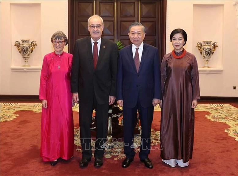 Tổng Bí thư, Chủ tịch nước Tô Lâm chủ trì chiêu đãi Tổng thống Liên bang Thụy Sĩ Guy Parmelin