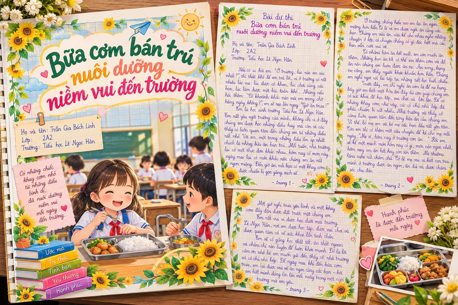 Bữa cơm bán trú nuôi dưỡng niềm vui đến trường