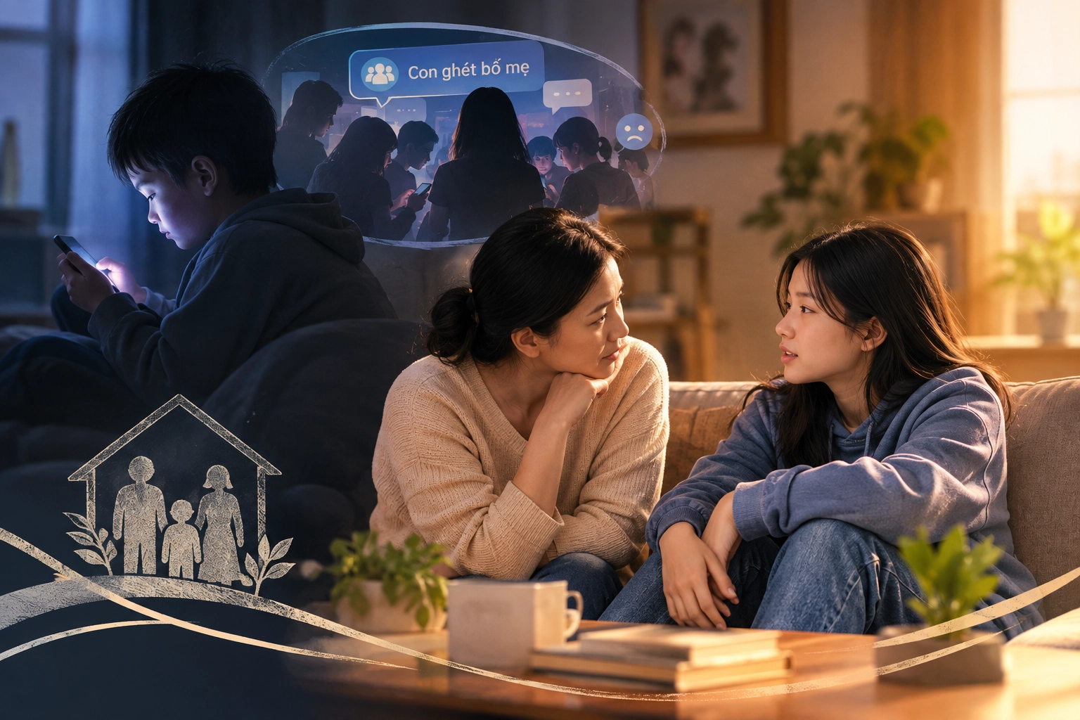 Nhiều cha mẹ và con cái đang mất dần kết nối?
