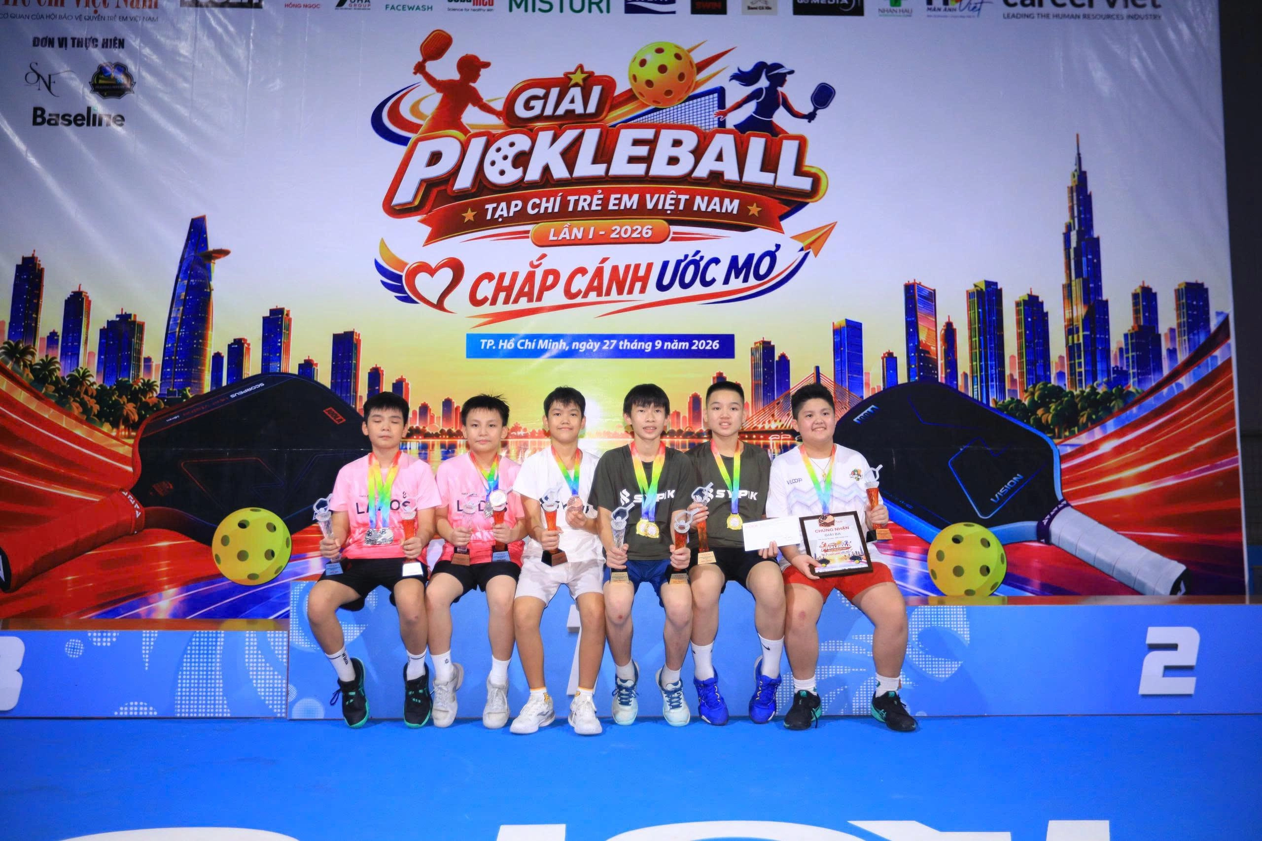 Toàn cảnh Giải Pickleball Tạp chí Trẻ em Việt Nam lần I - 2026