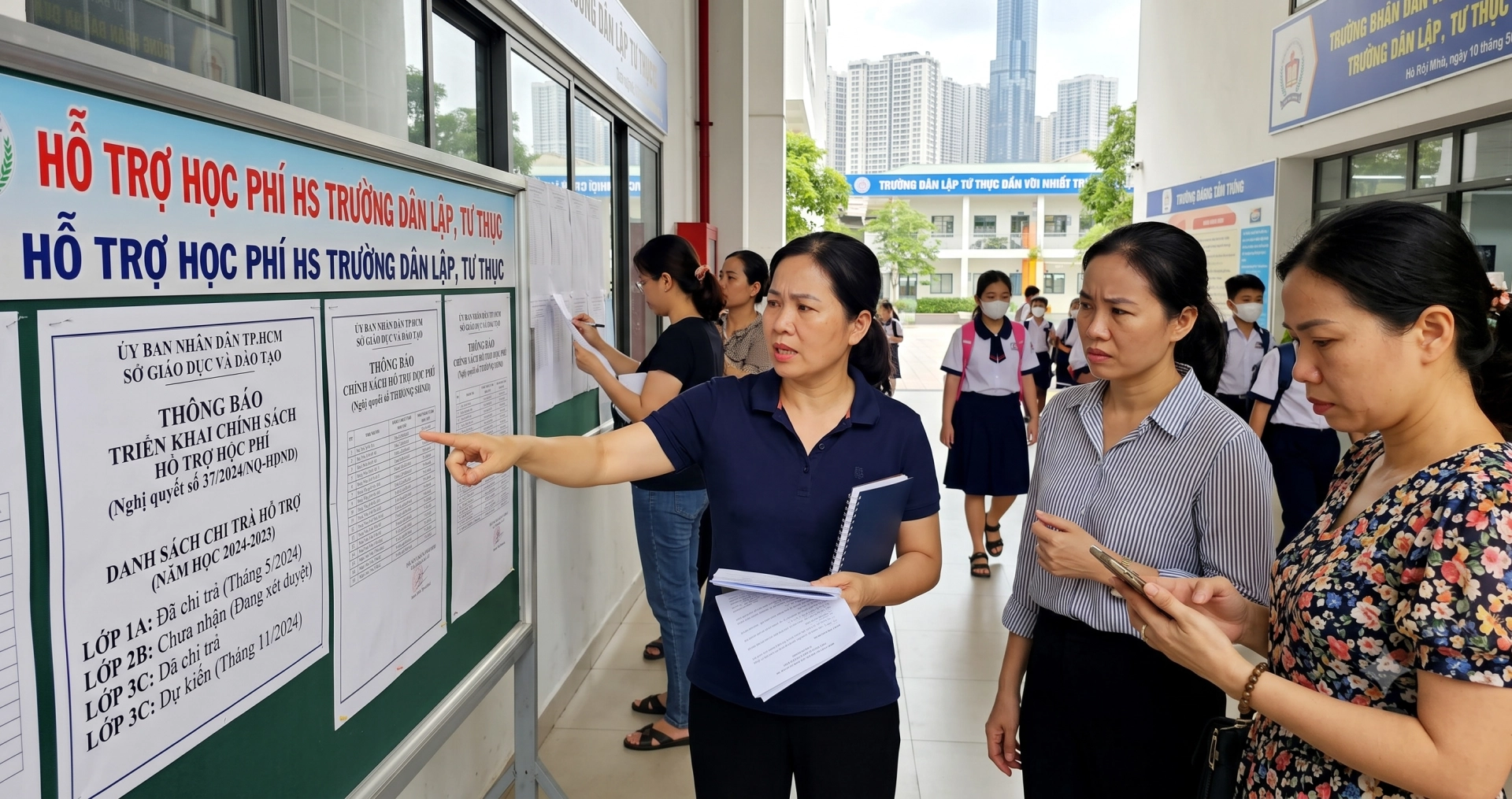 Hỗ trợ học phí trường tư: Vì sao có phụ huynh đã nhận, người vẫn chờ?